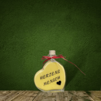 hausgemachter Eier-Sahne-Likör "Herzensmensch" Herz